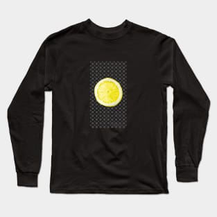 lemons yellow slice with dots Long Sleeve T-Shirt